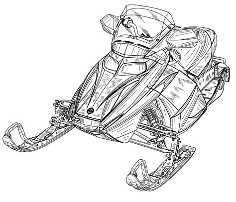 Free Printable Snowmobile Coloring Pages